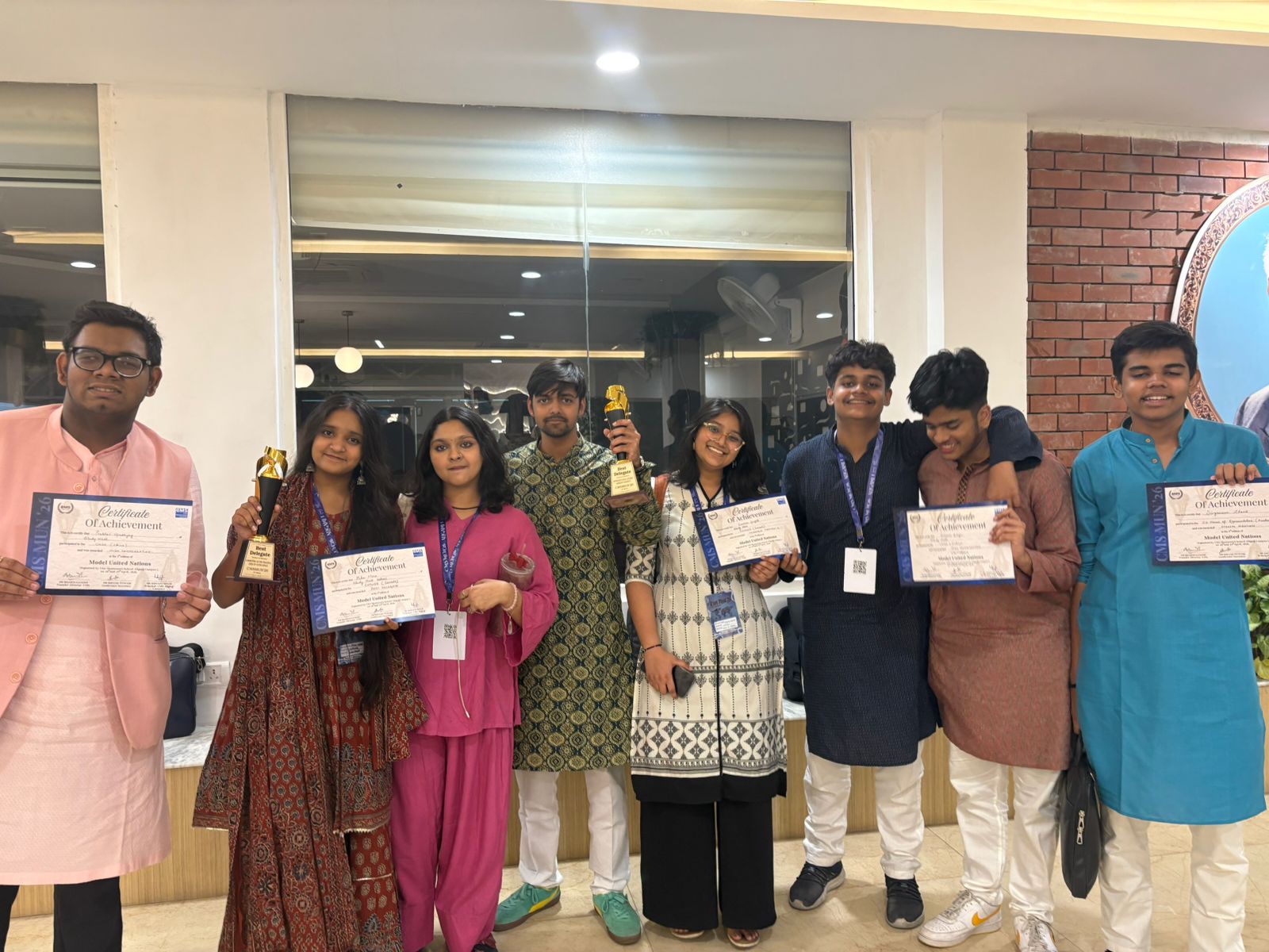 Study Hall Students Received Appreciation at Model United Nation at CMS Lucknow